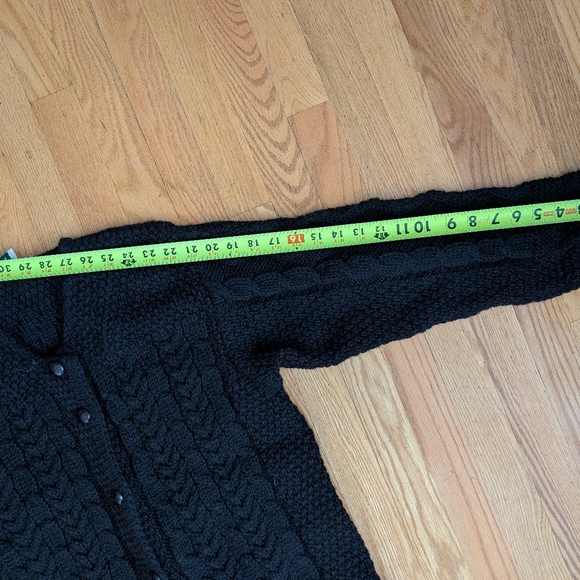 Country Club Womens Sweater Small Wool Ireland Long Duster Cable Knit Chunky - Picture 14 of 15
